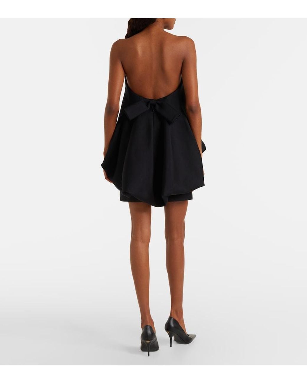 Balenciaga Black Peplum Bustier Dress