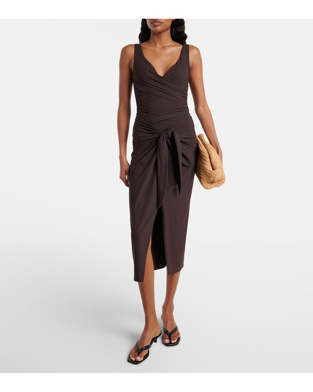 Karla Colletto Brown Basics Beach Cover-Up