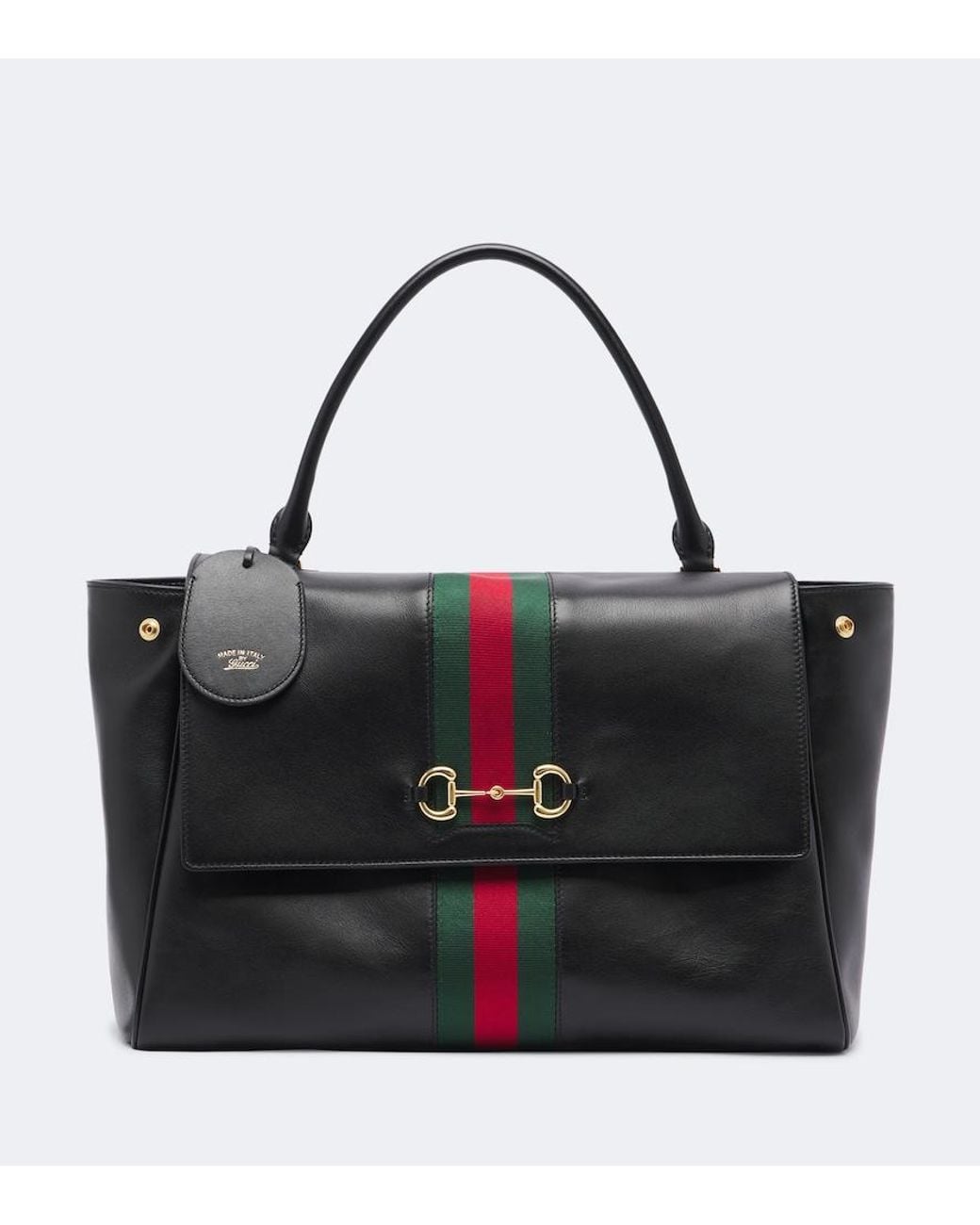 Gucci Black Paparazzo Large Leather Shoulder Bag