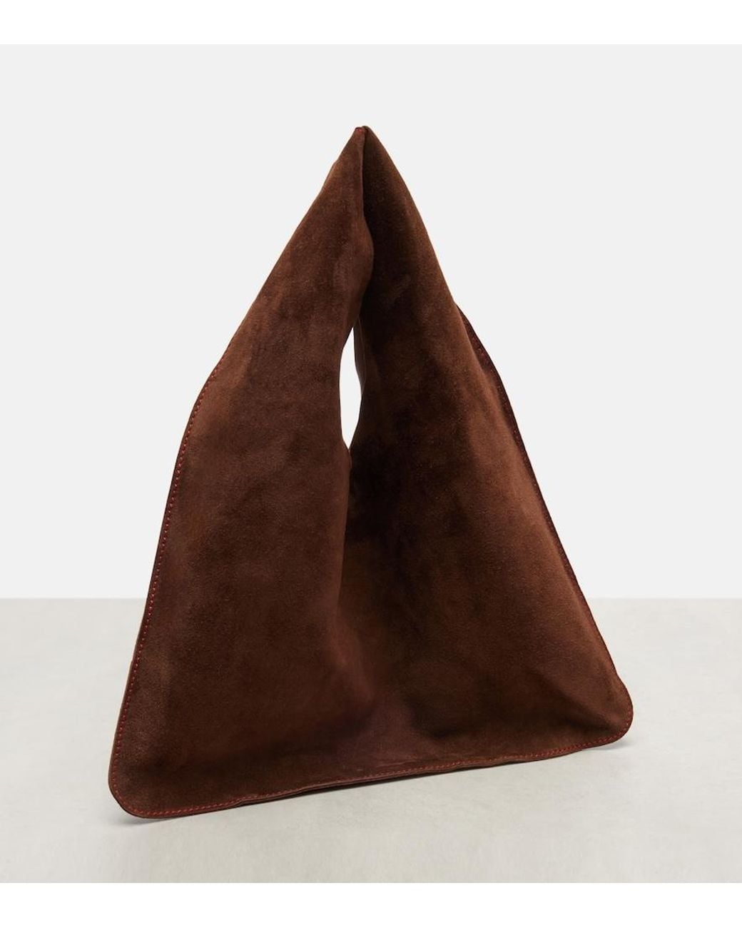 The Row Brown Tote Bag Bindle Small Aus Veloursleder