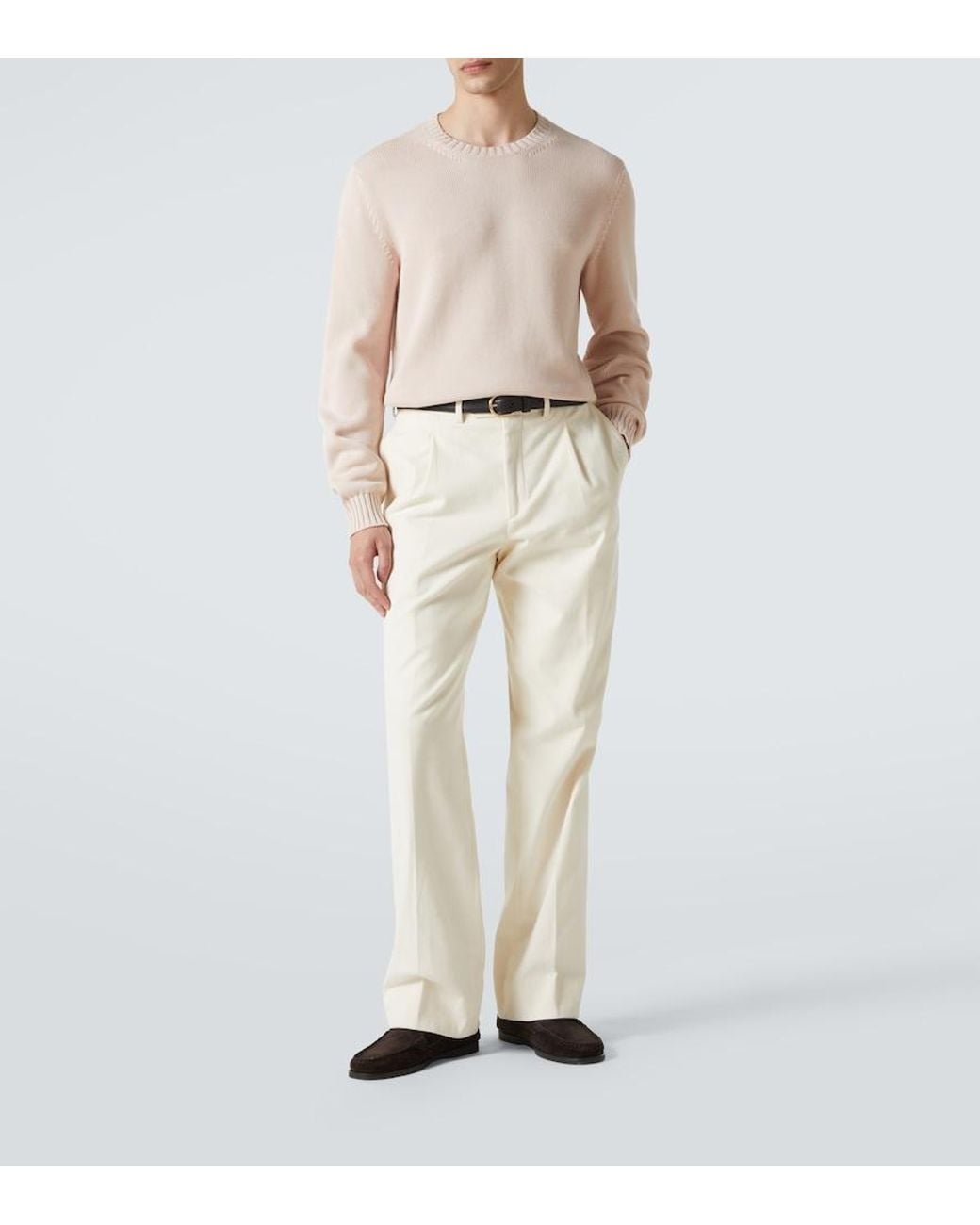 Saman Amel Pullover Aus Baumwolle in Natural für Herren