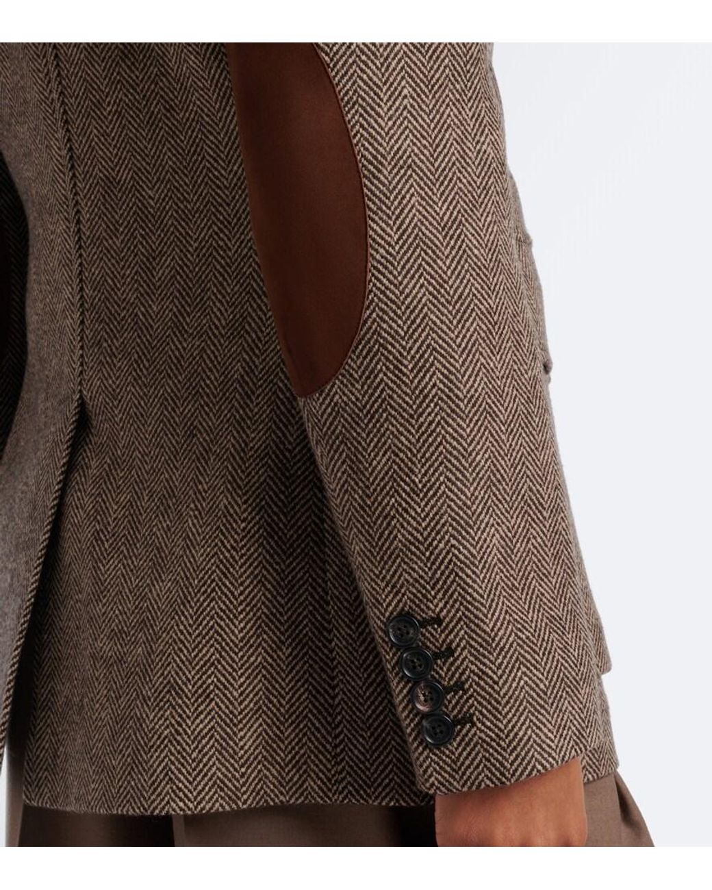 Ralph Lauren Brown Preston Ii Wool-Blend Tweed Blazer