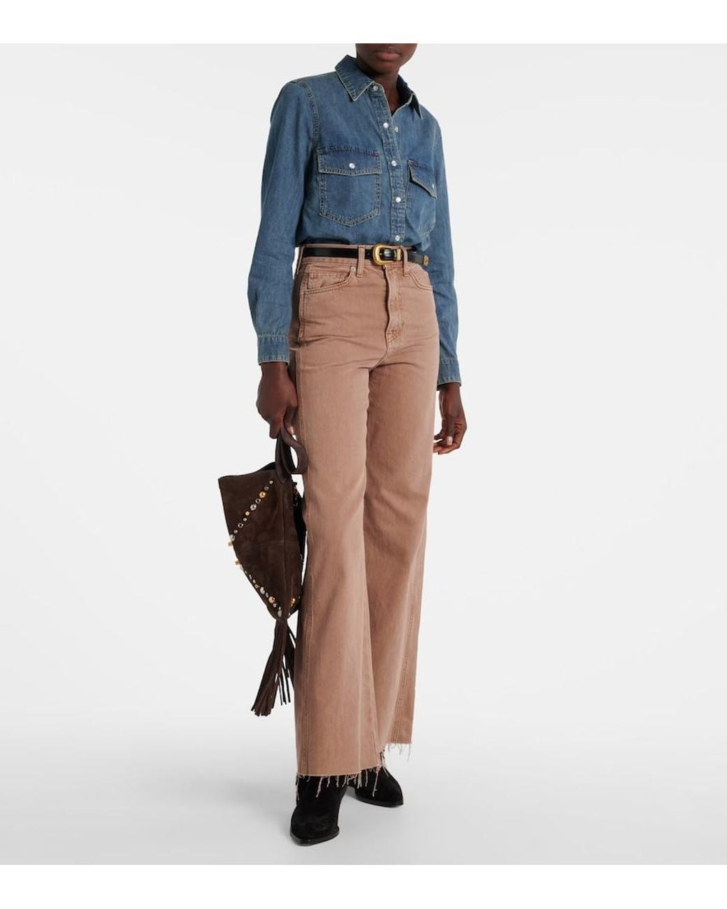 Veronica Beard Blue Noah Denim Shirt