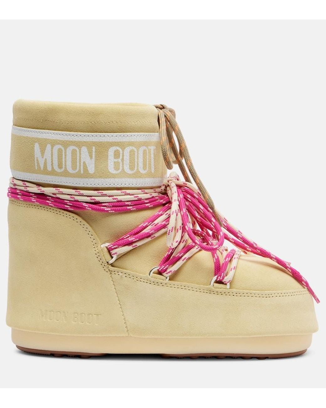Moon Boot Pink Icon Low Suede Snow Boots