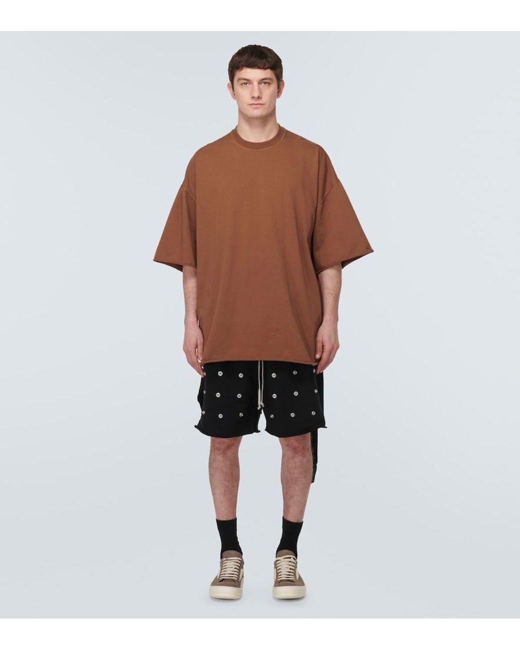 Rick Owens Brown Tommy Cotton Jersey T-Shirt for men