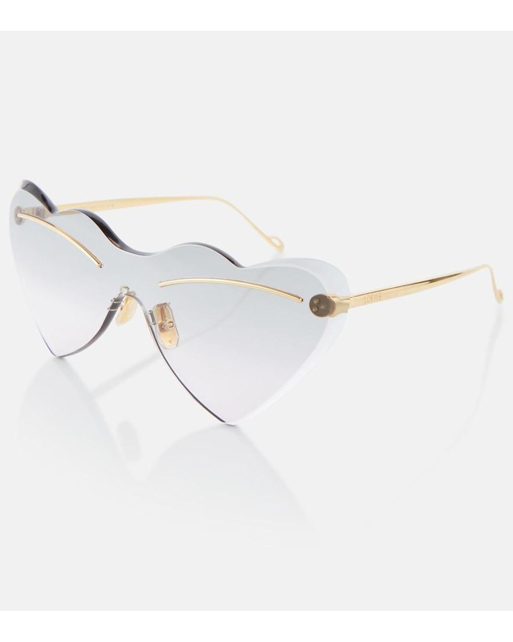 Loewe White Paula's Ibiza Heart-shaped Sunglasses