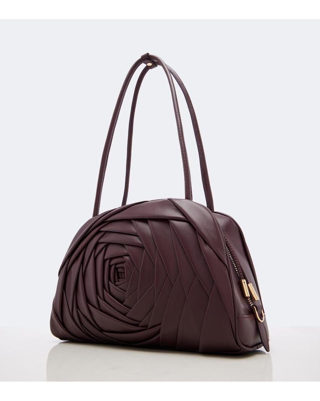 Roger Vivier Purple Roseline Leather Shoulder Bag