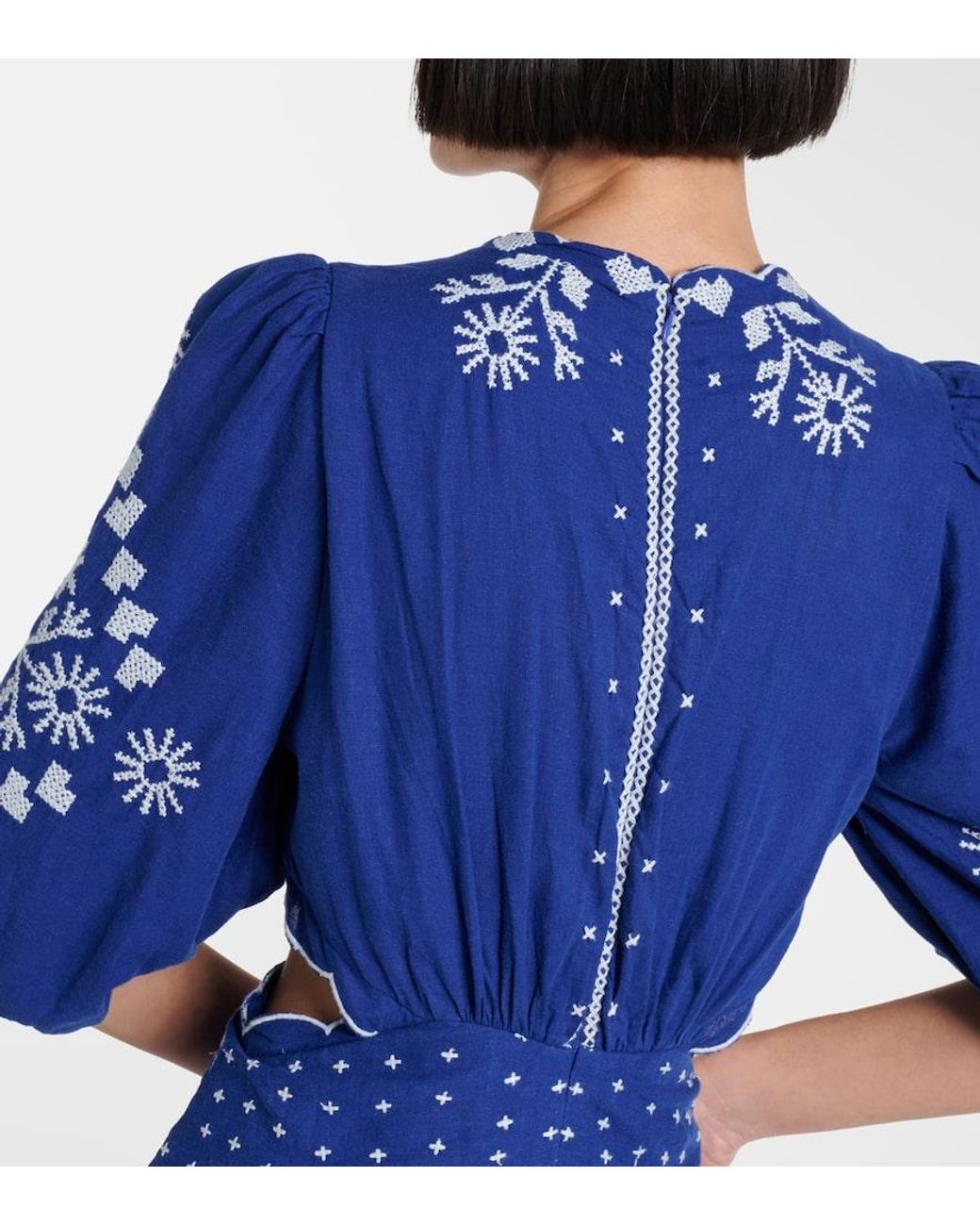 chinese dress ladies Off-White Embroidered Maxi Dress – FARM Rio