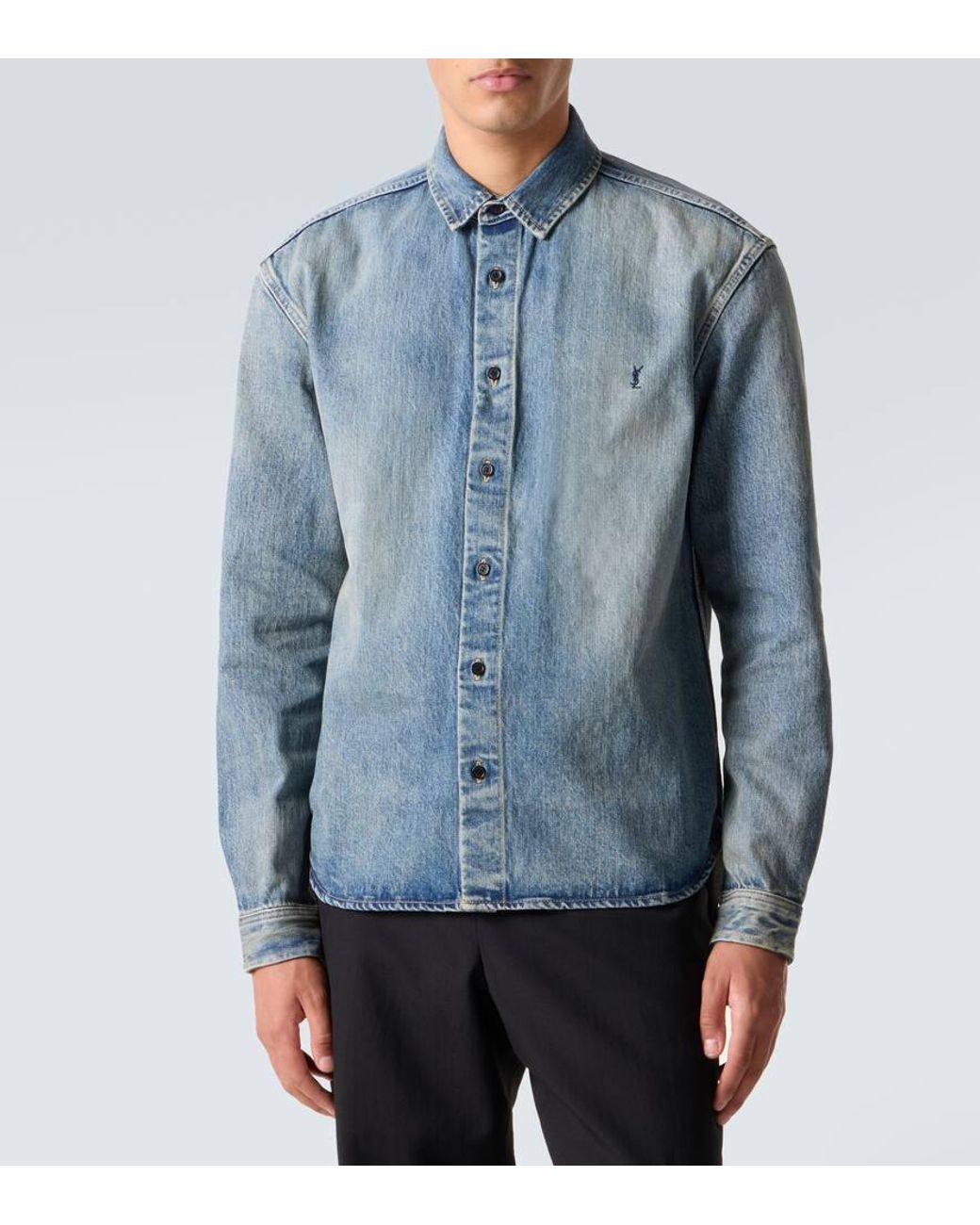 Saint Laurent Jeanshemd Cassandre in Blue für Herren
