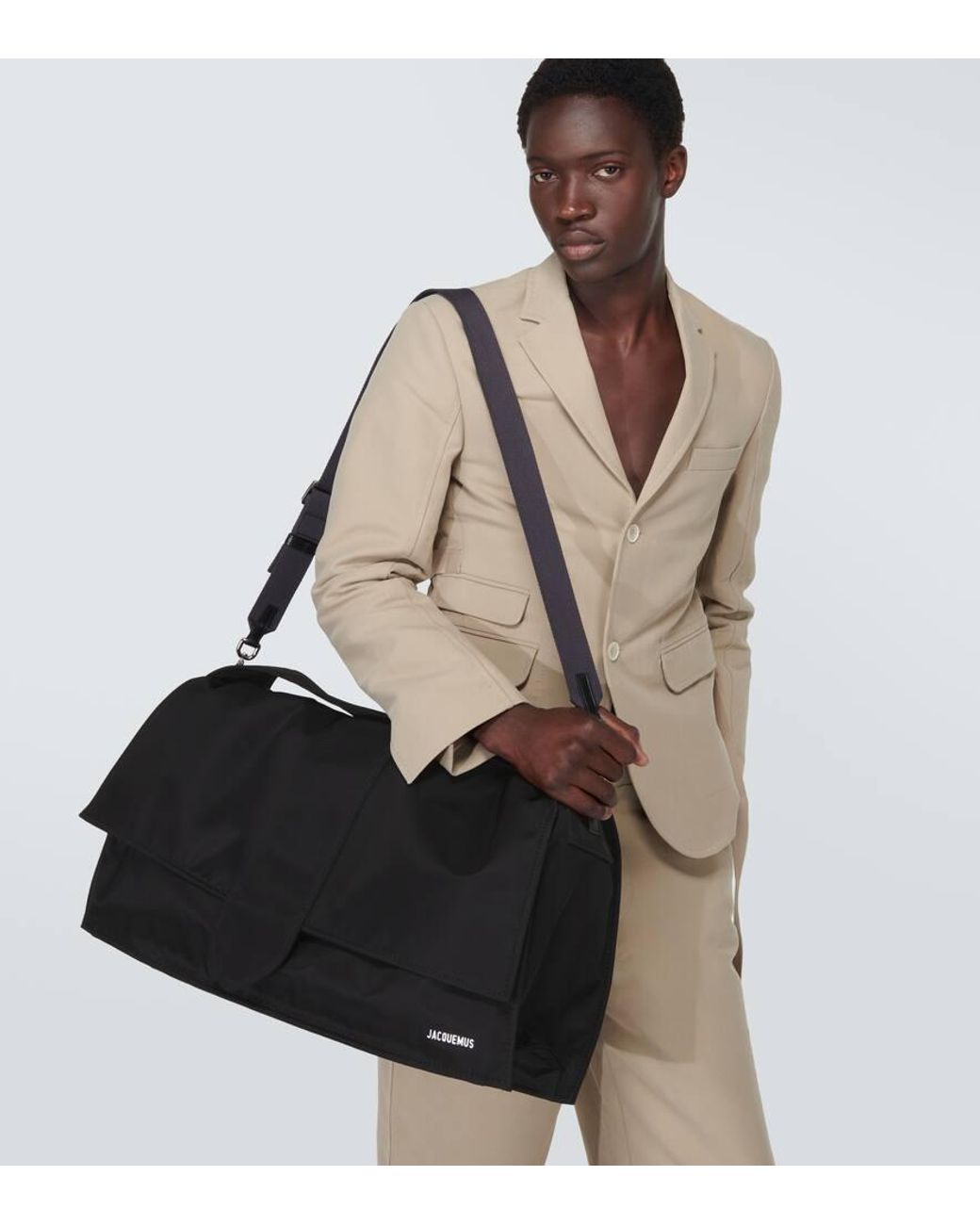 【Jacquemus】Le Bambino De Voyage Bag Jacquemus Le Bambino De Voyage Travel Bag in Black for Men
