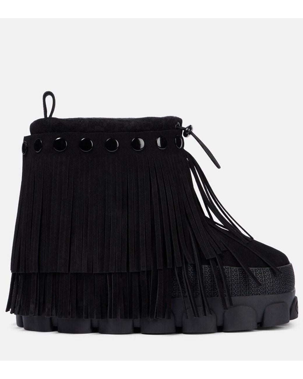 Goldbergh Black Vergara Fringed Suede Snow Boots