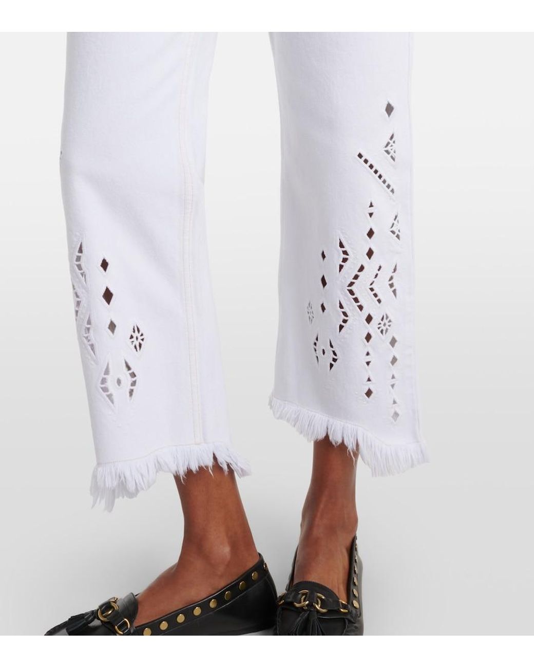 Isabel Marant White Alison Straight Jeans
