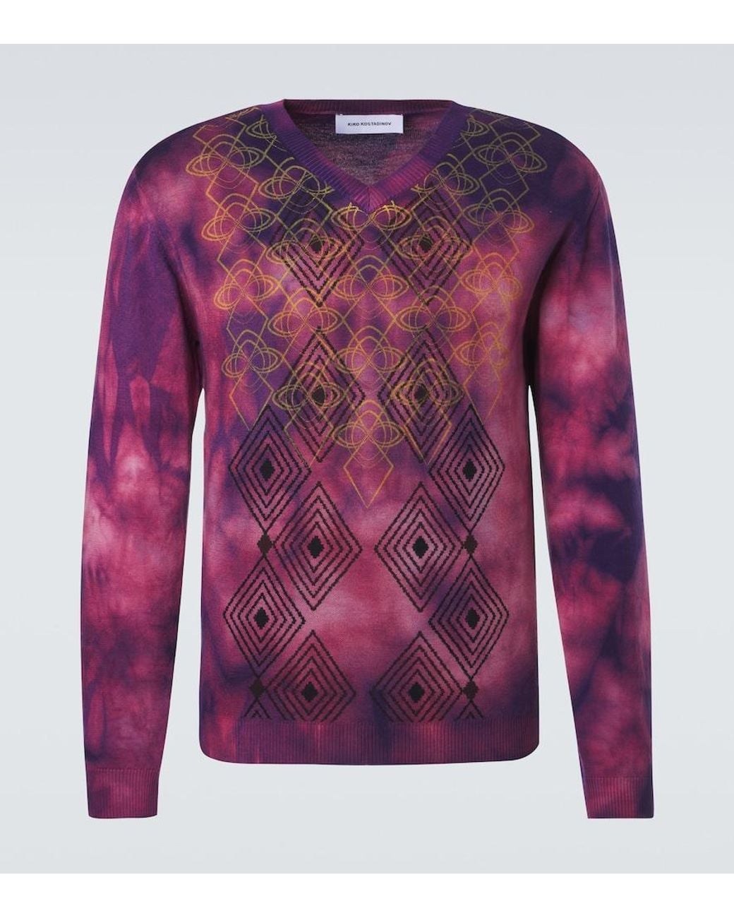 Kiko Kostadinov Purple Hatha Tie-Dye Wool Sweater for men