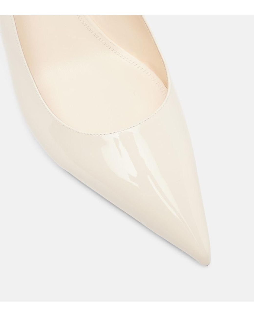 Paris Texas Natural Lidia 70 Leather Slingback Pumps