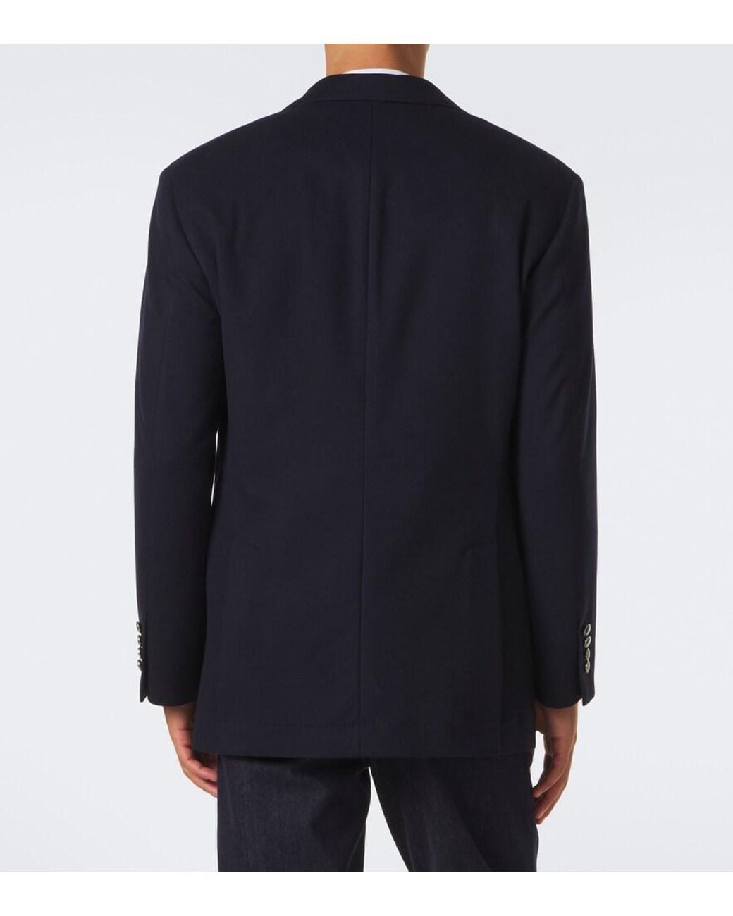Brunello Cucinelli Blue Wool Blazer for men