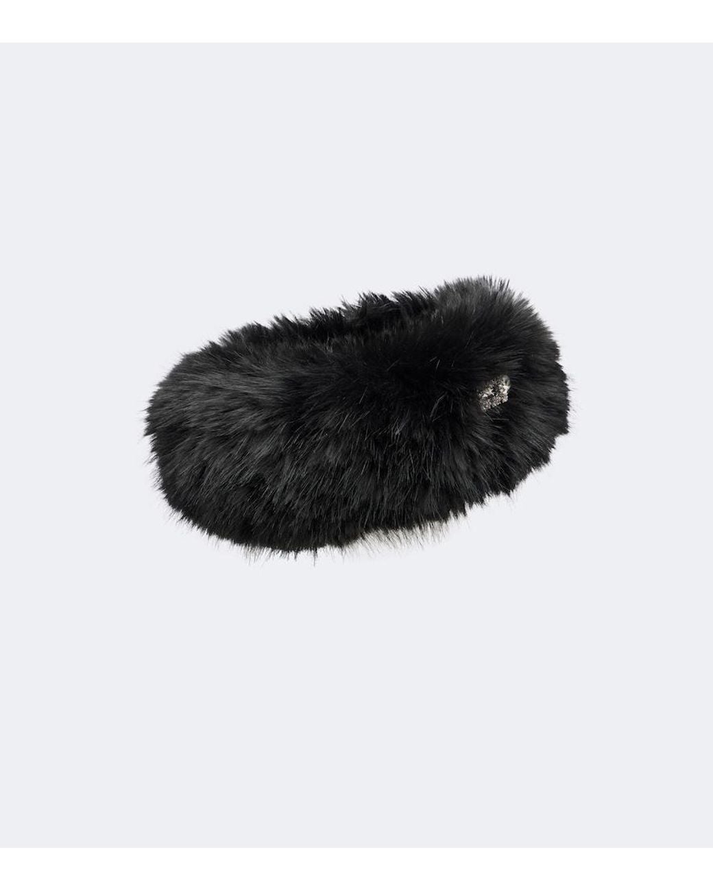 Roger Vivier Black Tres Vivier Embellished Headband