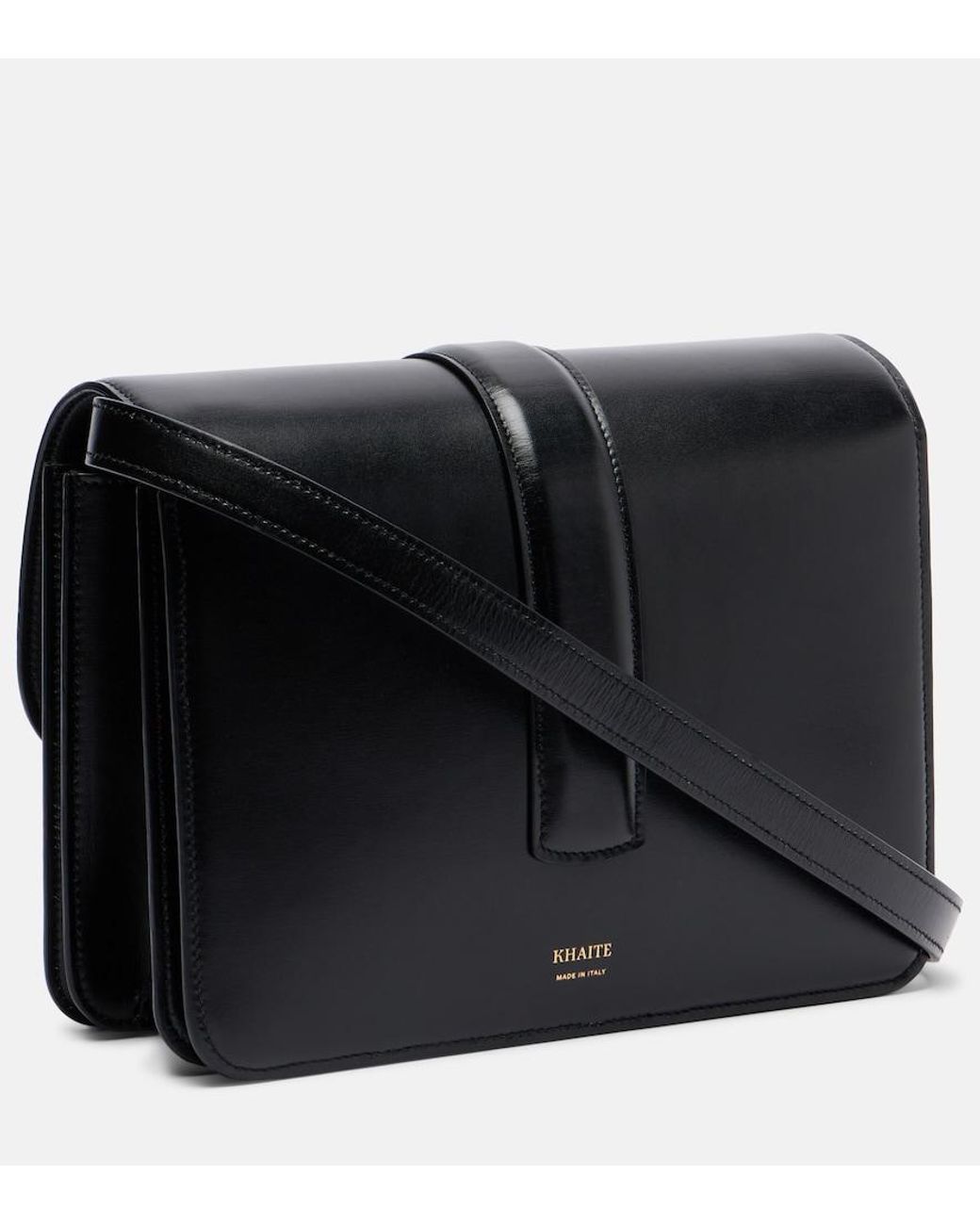 Khaite Black Blake Leather Crossbody Bag