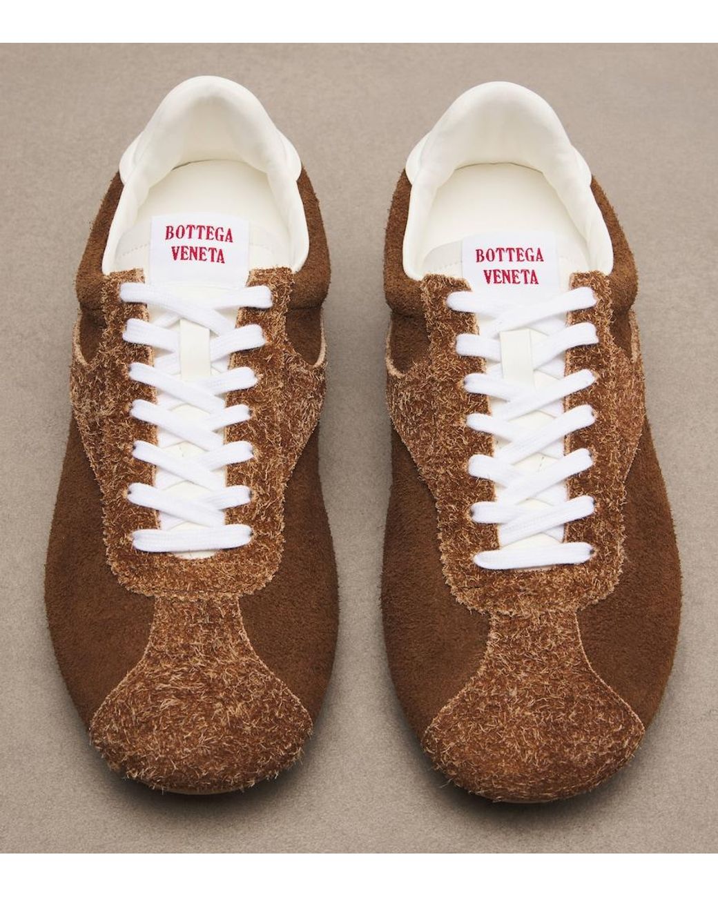 Bottega Veneta Brown Shot Suede Sneakers