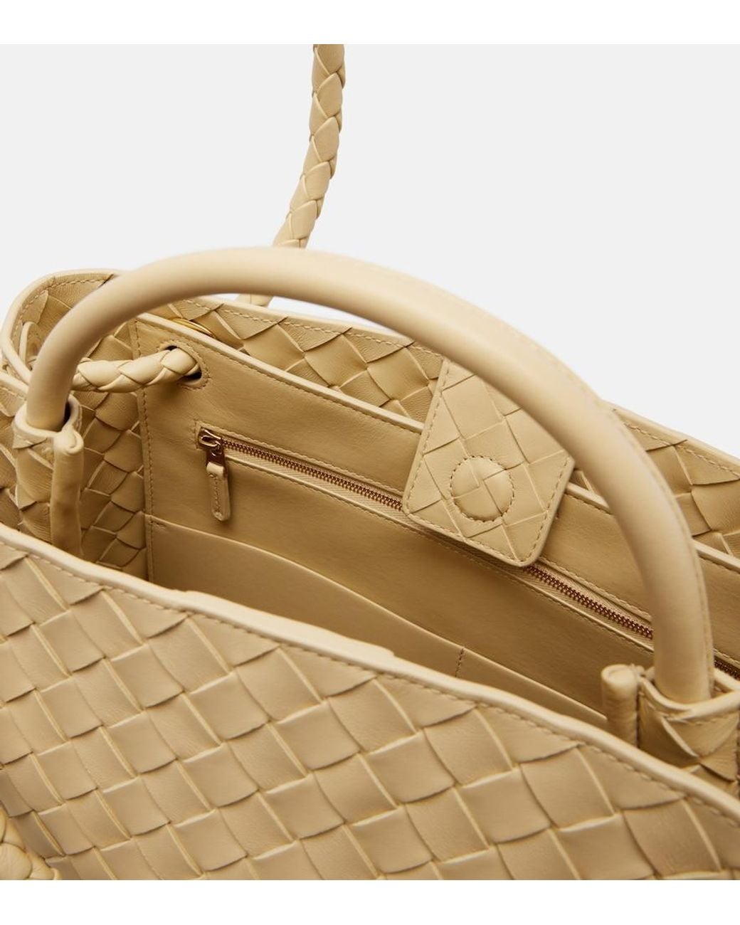 Bottega Veneta Metallic Tote Bag Andiamo Medium Aus Leder
