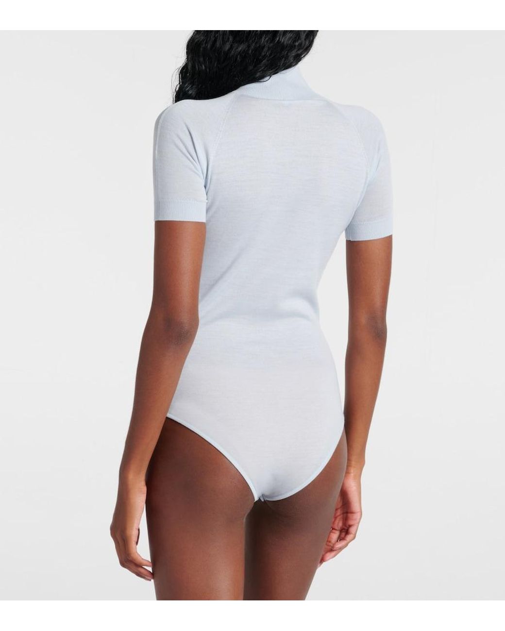 Alaïa White Wool Bodysuit