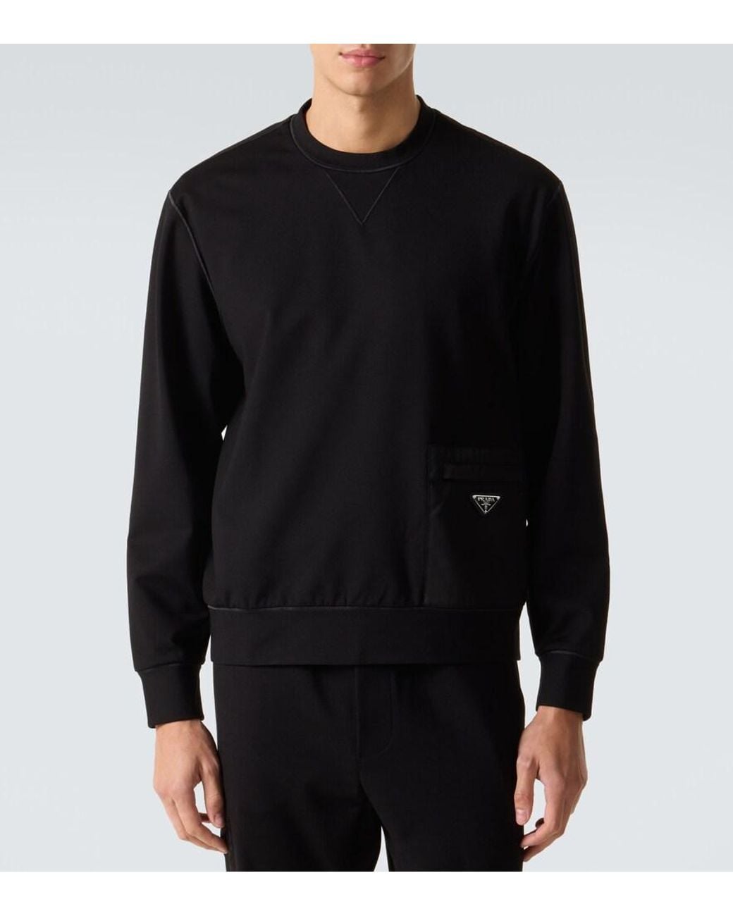 Prada Black Technical Sweatshirt for men