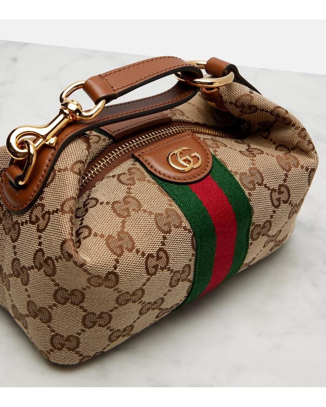Gucci Brown J Mini Top-Handle Bag
