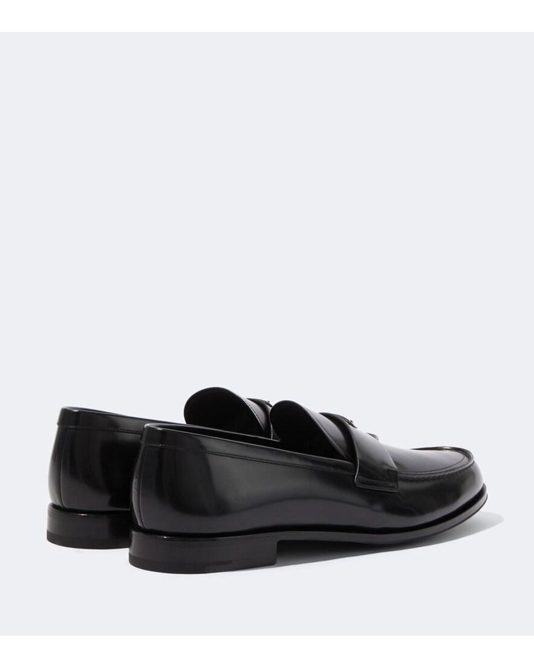 Prada Loafers Aus Leder in Black für Herren