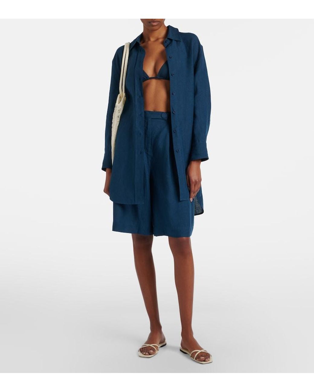 Eres Blue Mignonette Linen Shirt