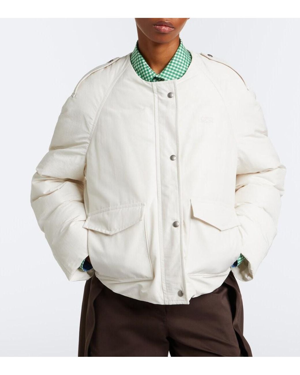 Loewe Natural Shearling-Trimmed Cotton-Blend Blouson Jacket