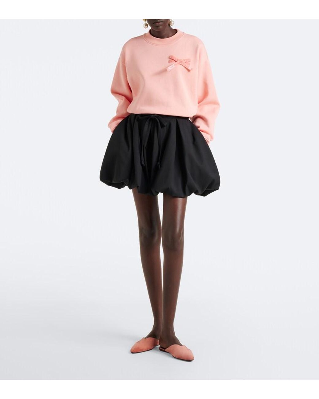 Patou Black Wool-Blend Miniskirt