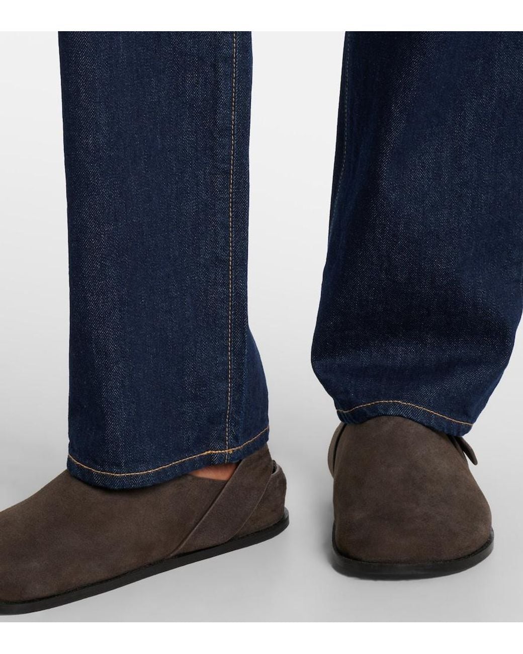 SLVRLAKE Denim Blue London High-Rise Straight Jeans