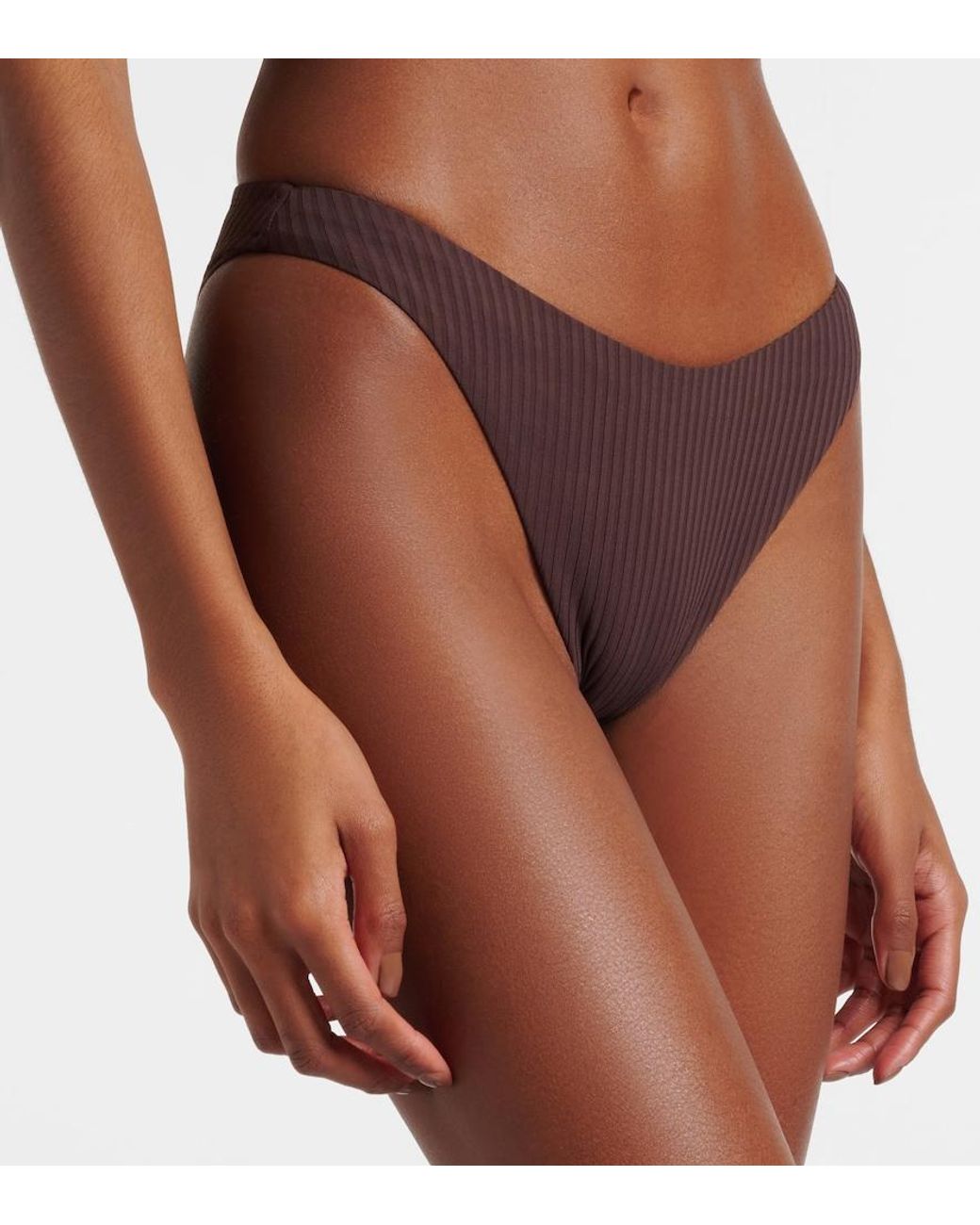 Melissa Odabash Brown Bikini-Hoeschen Noto Aus Rippstrick