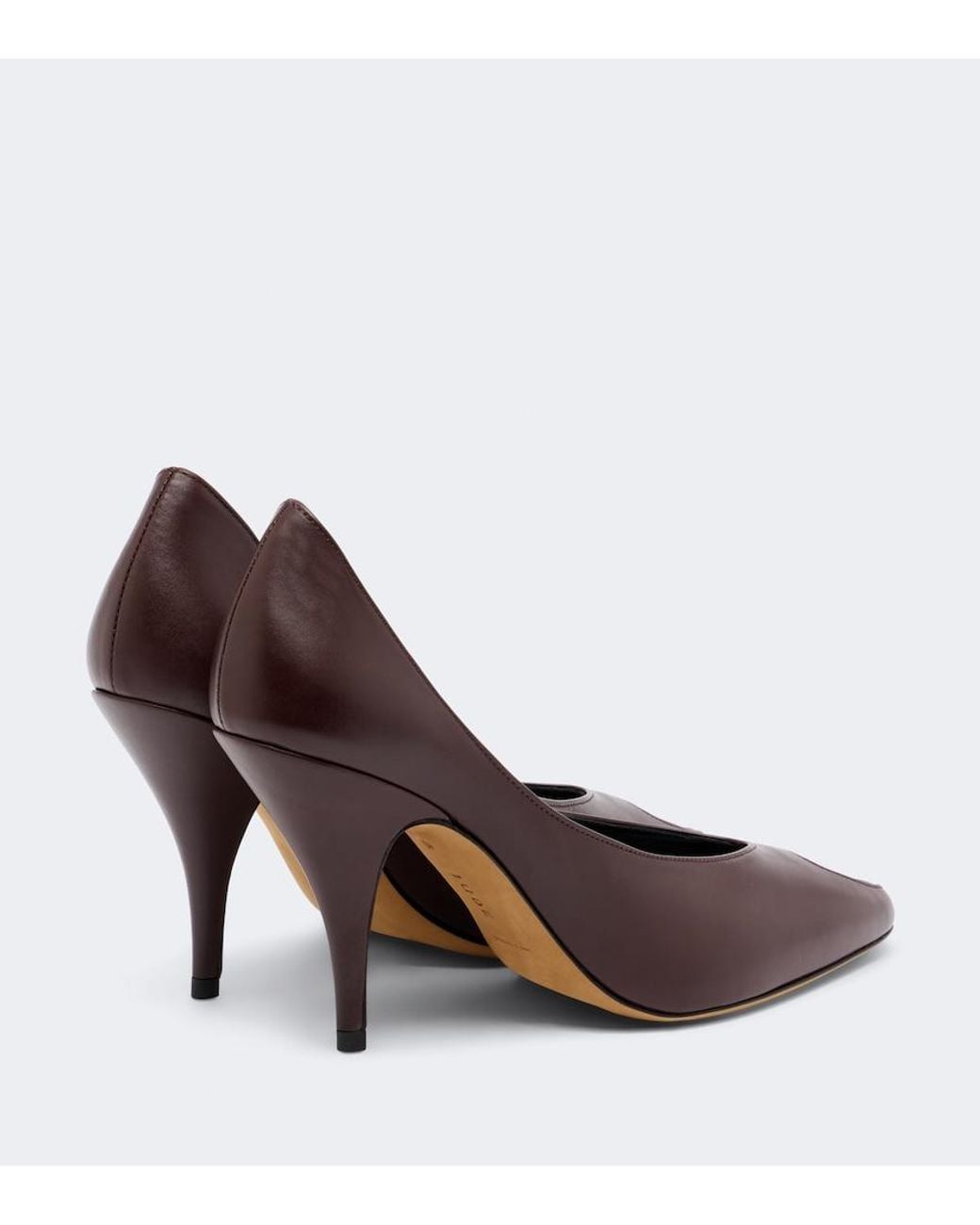 Jude Brown Icon Leather Peep-Toe Pumps