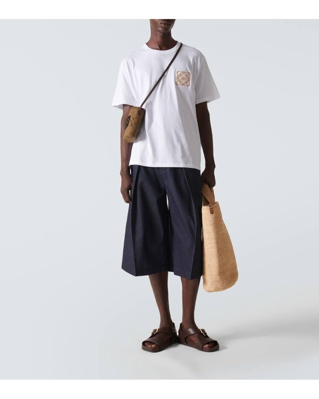 Loewe Paula'S Ibiza Anagram Cotton Jersey T-Shirt in White