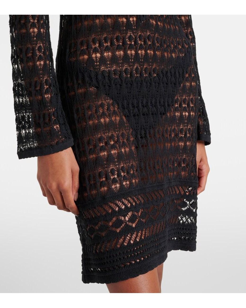 Isabel Marant Black Pia Crochet Minidress