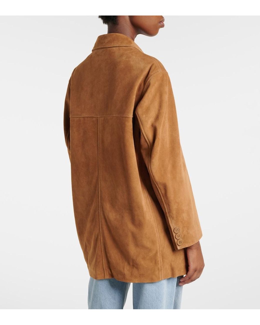 Nour Hammour Brown Voltia Suede Jacket