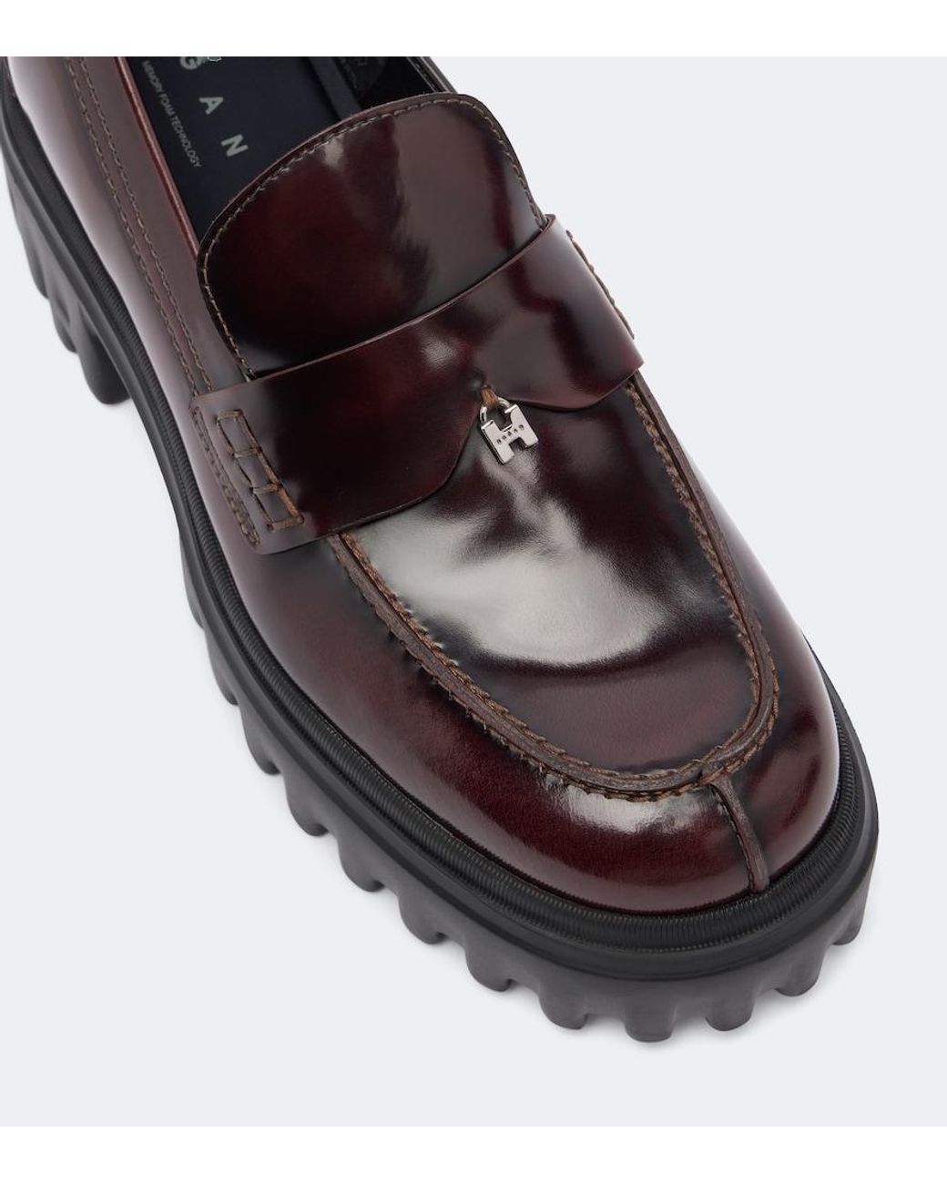 Hogan Black H700 Leather Loafers