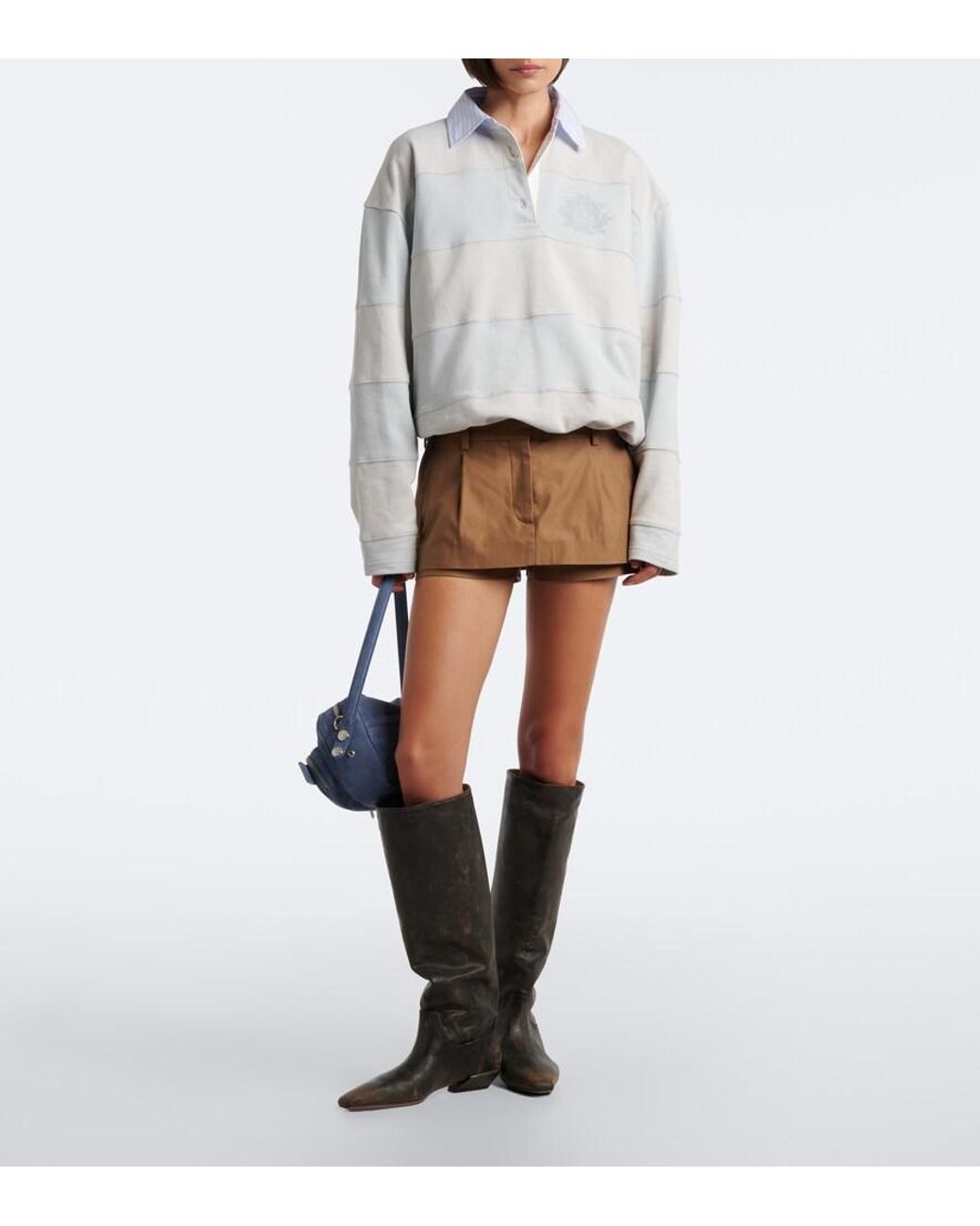Paris Texas Black Bettina Leather Knee-High Boots