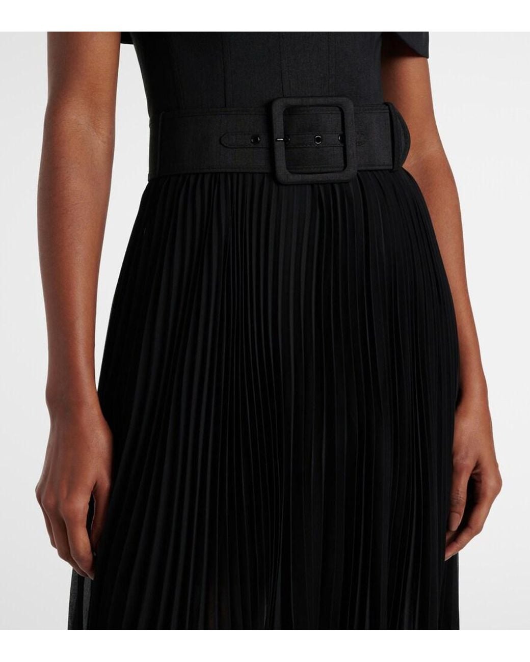 Rebecca Vallance Black Emelie Midi Dress