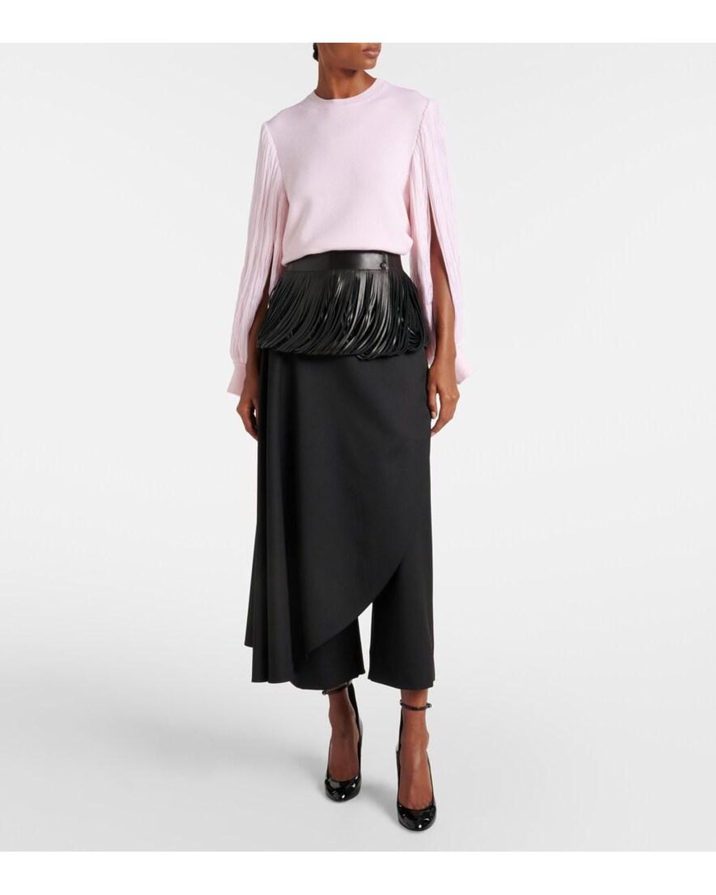 Alaïa Pink Tassel Wool Sweater