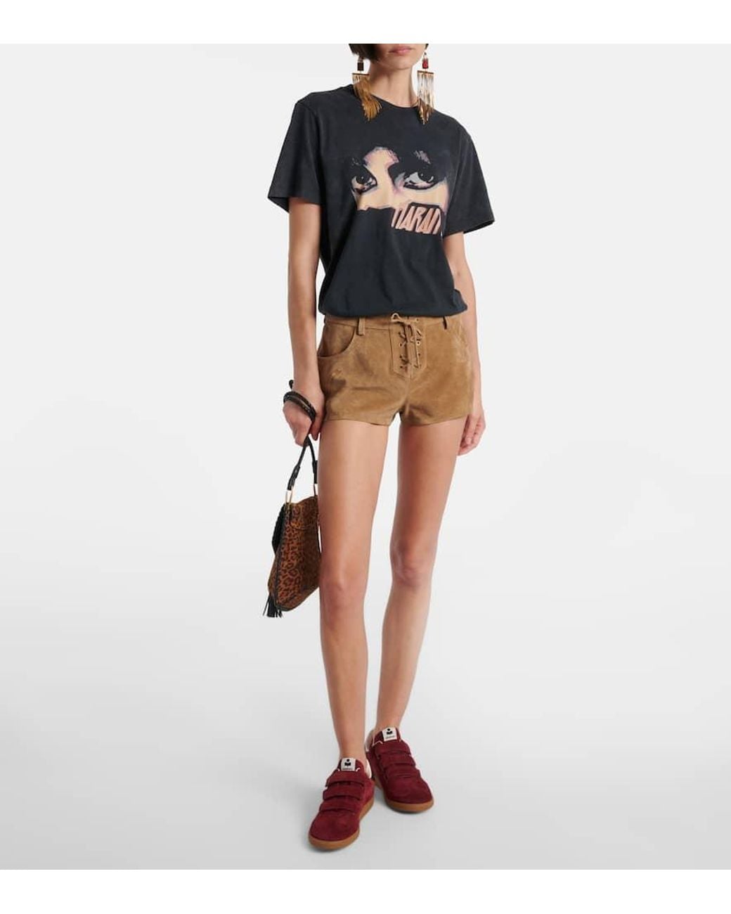 Isabel Marant Red Beth Suede Sneakers