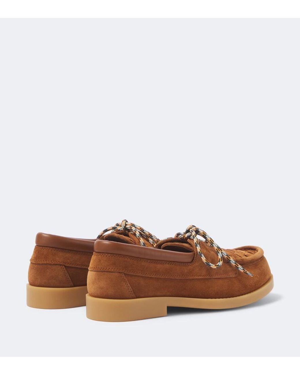 Bottega Veneta Brown Pier Suede Boat Shoes for men