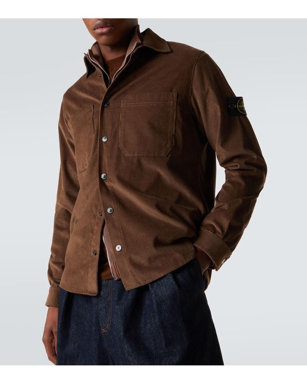 Camicia Compass di Stone Island in Brown da Uomo