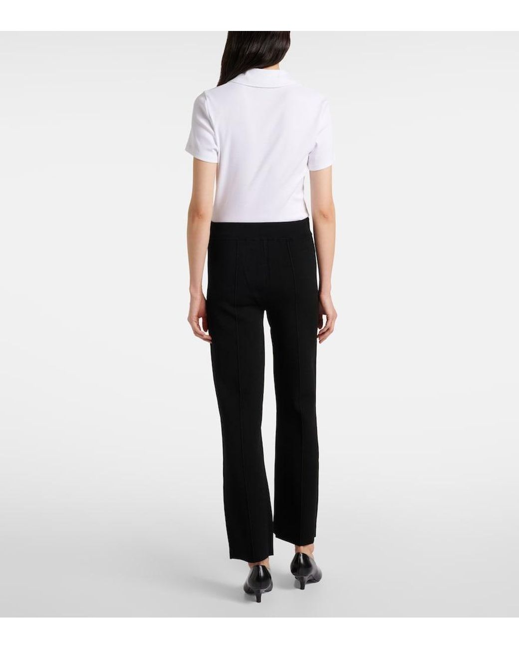Veronica Beard Black High-Rise Flared Pants