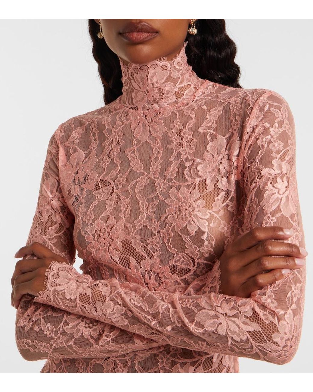strapless open back dress Nana Gotti Turtleneck lace maxi dress – The Silk Road
