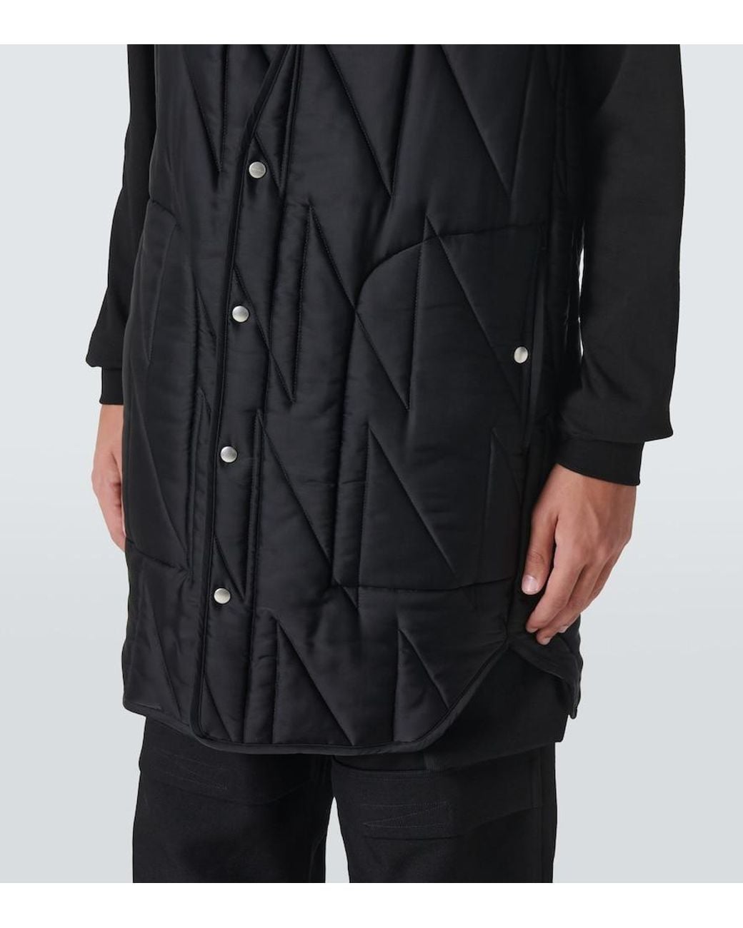 Rick Owens Black Quilted Puffer Vest for men