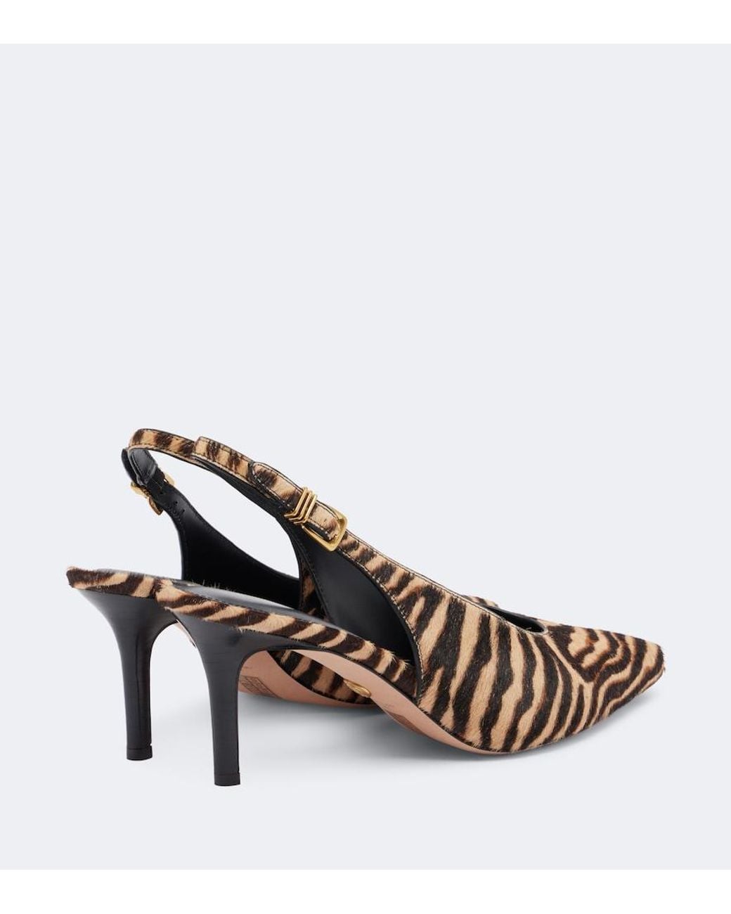 Veronica Beard Brown Luciana Calf Hair Slingback Pumps