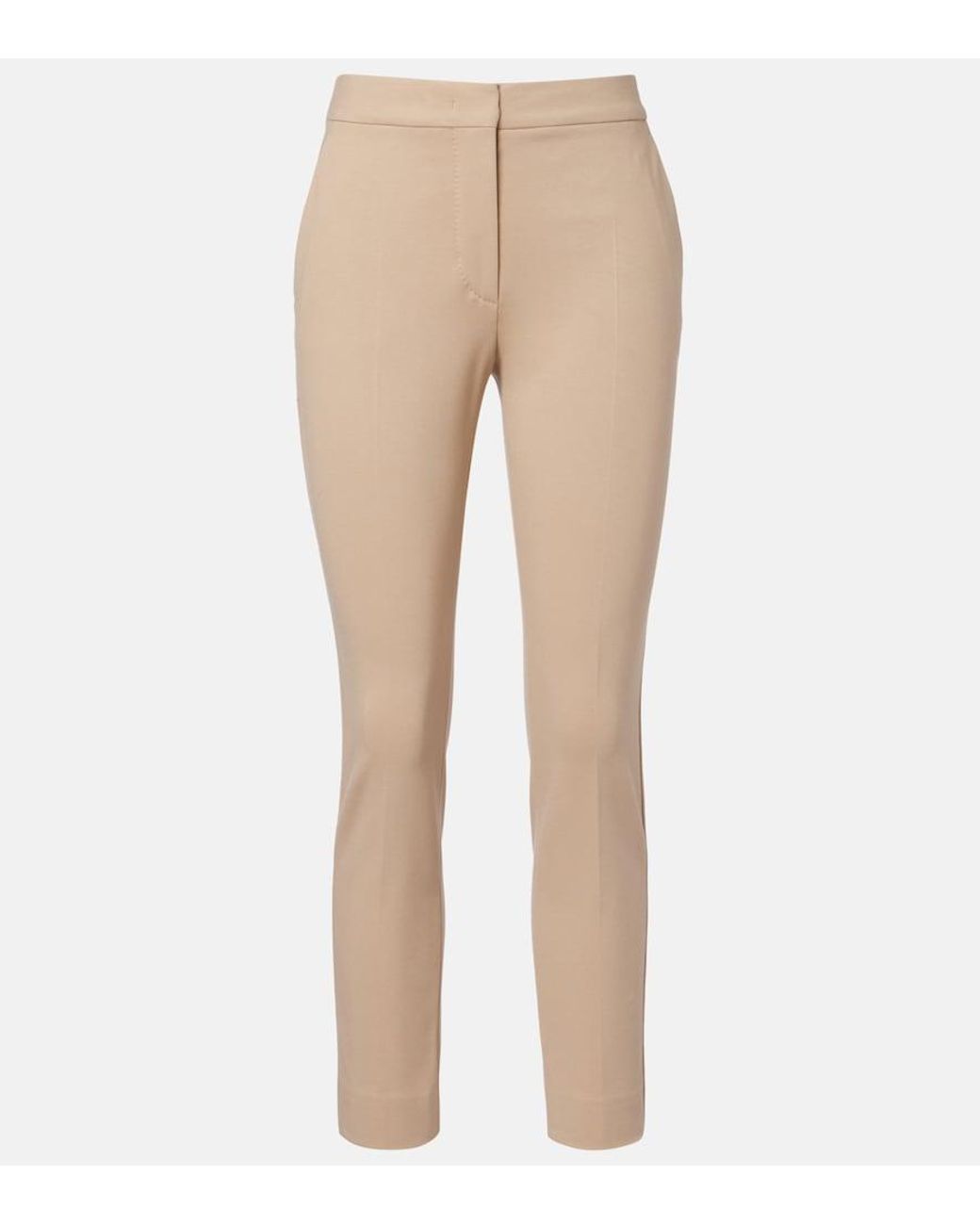 Max Mara Natural Pegno Jersey Cropped Slim Pants