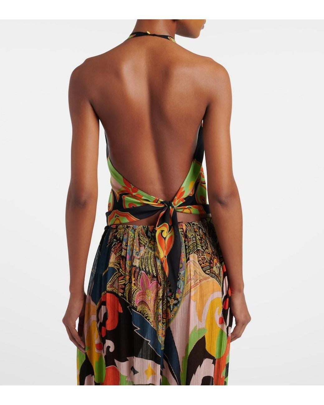 Etro Black Floral Paisley Silk Blouse