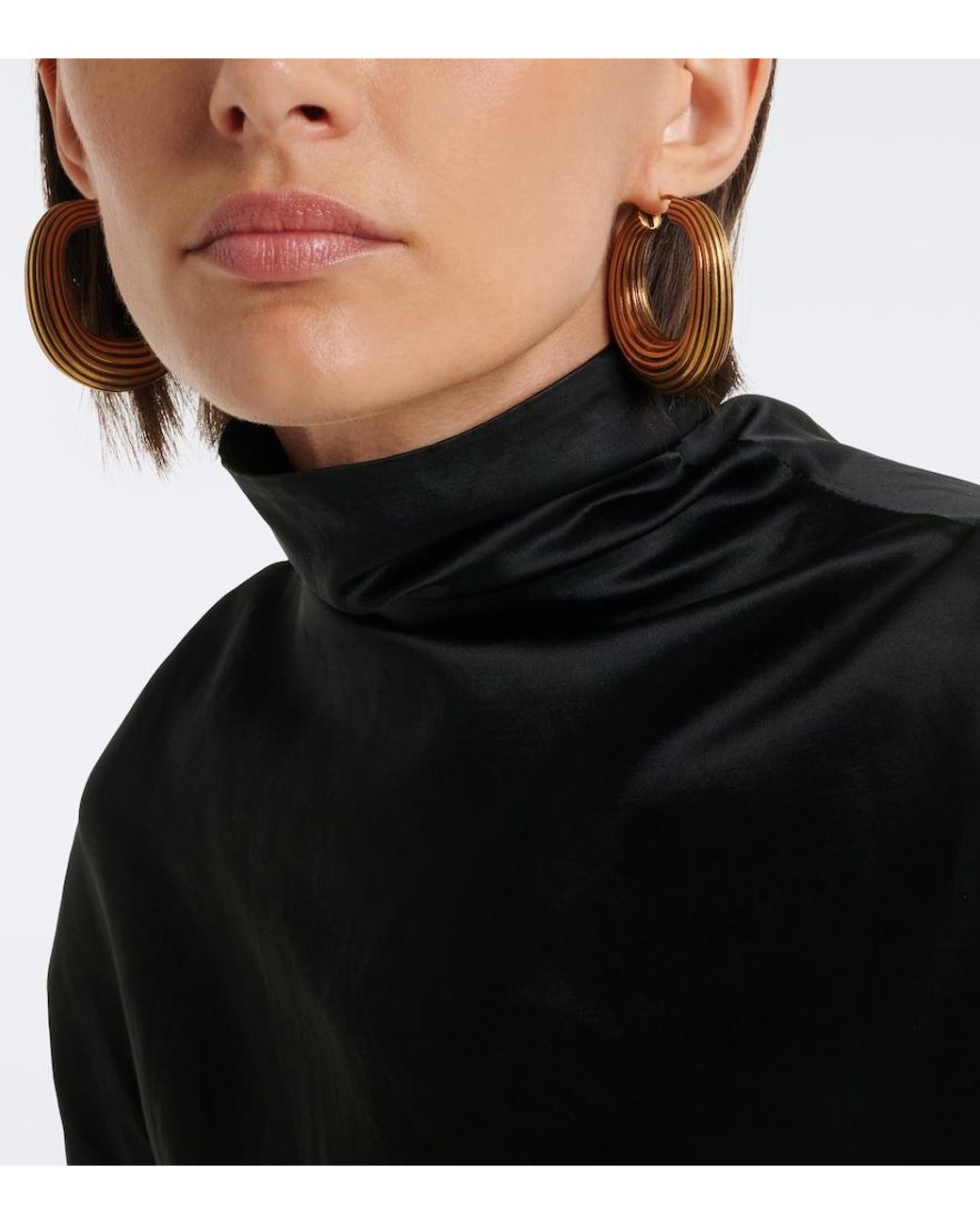 Khaite Metallic Santa Fe 18Kt-Plated Brass Earrings